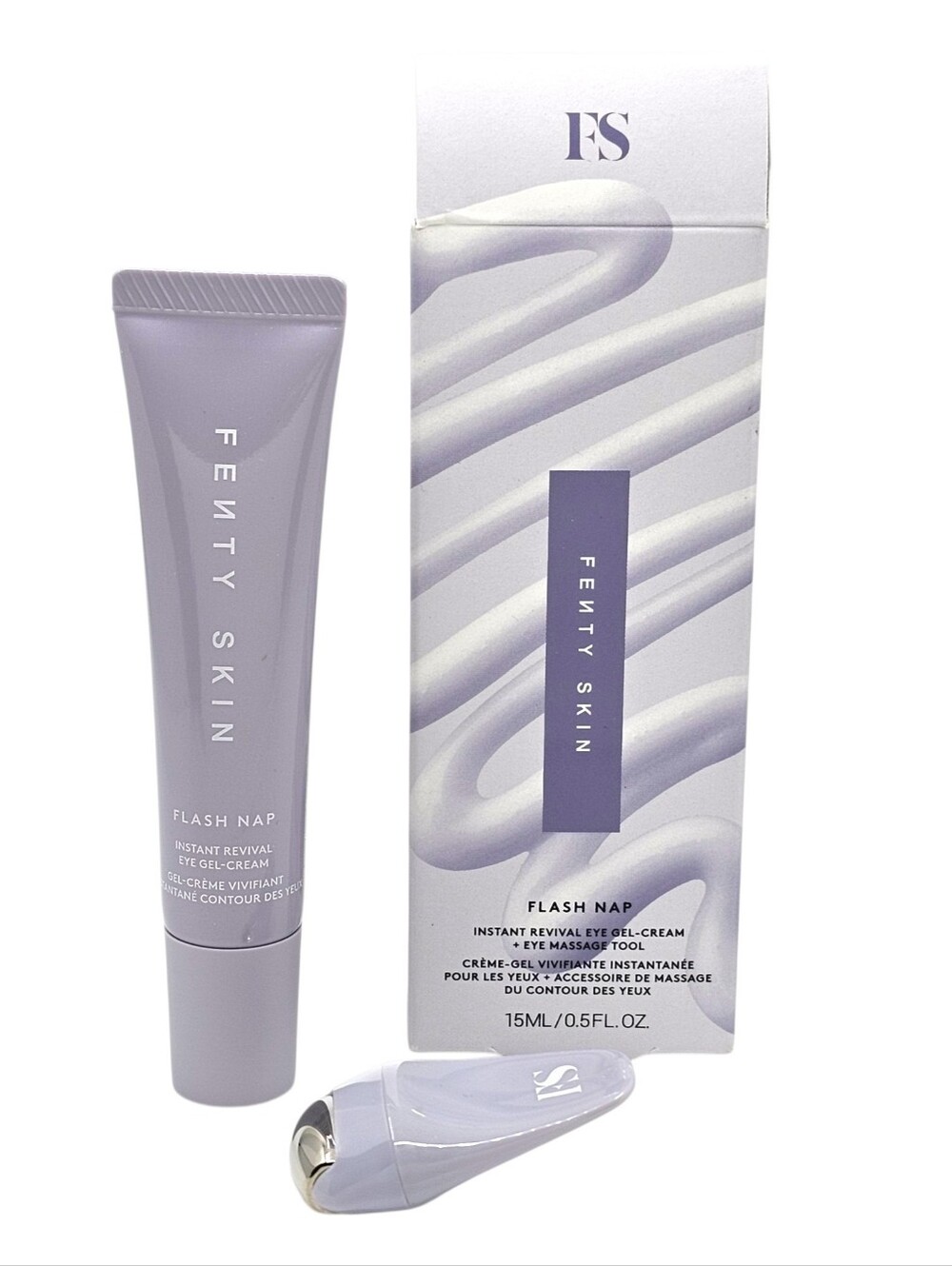 Brand-new Fenty Skin Flash Nap Instant Revival Eye Gel-Cream + Eye Massage Tool.